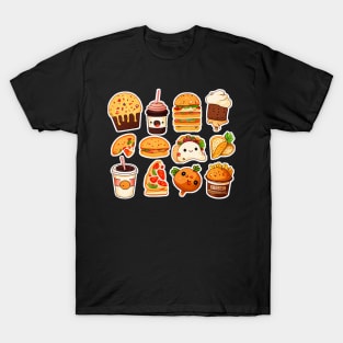 #6 Cute happy food sticker pack T-Shirt